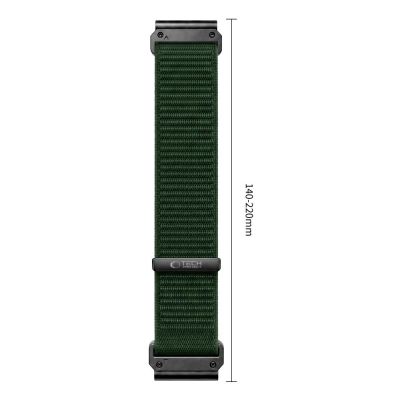 3. Tech-Protect NylonLoop Strap for Garmin Fenix 5X / 5X Plus / 6X / 6X Pro / 7X / 8 / 8 Pro / 9 / 9 Pro (51 mm) – green