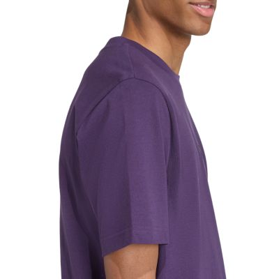 18. Men's adidas Essentials Small Logo Single Jersey Purple JW6232