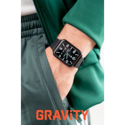13. Smartwatch Gravity Black 2 Straps GT17-7