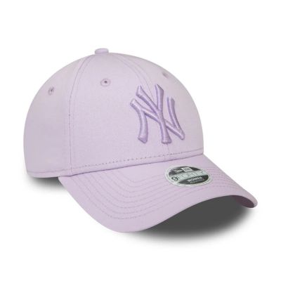 3. New Era 9FORTY NY New York Yankees Women's League Essential Lilac Women's Baseball Cap - 60424627