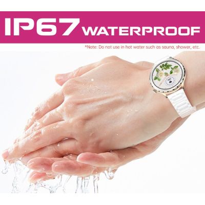 14. Rubicon RNCF02-2 Women's Smartwatch Gold + Pink Strap