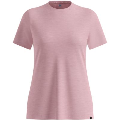 2. Women’s short-sleeve ODLO crew-neck T-shirt MERINO TENCEL PLAIN TEE, pink