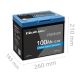 5. Qoltec LiFePO4 53714 Lithium Iron Phosphate Battery | 12.8V | 100Ah | 1280Wh | Bluetooth | BMS