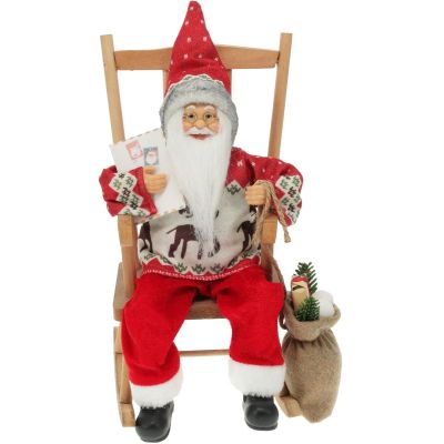2. DECORATIVE SANTA CLAUS 35 CM RED