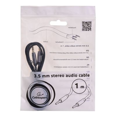 4. GEMBIRD CCAP-444-1M cable (Mini Jack M - Mini Jack M; 1m; black)