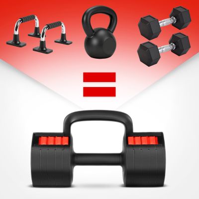 5. HL05 3in1 ADJUSTABLE DUMBBELL WITH SUPPORT FOR PUSH-UPS AND KETTLEBELL HMS