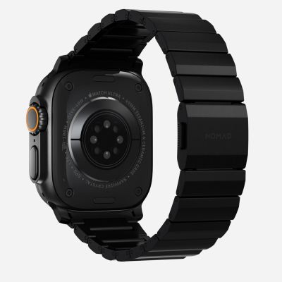 5. NOMAD Titanium Band - titanium bracelet for Apple Watch 46mm/49mm (black hardware) V2