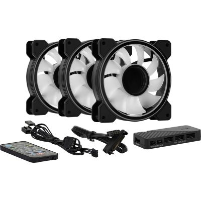 9. Fan + Hub AEROCOOL PGS MIRAGE 12 ARGB PRO (3x120)