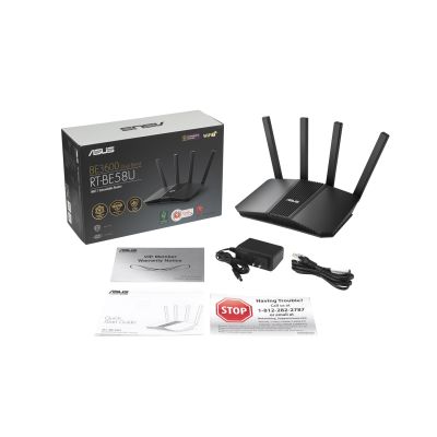 8. ASUS RT-BE58U Wireless Router 2.5 Gigabit Ethernet Dual-band (2.4 GHz/5 GHz) Black