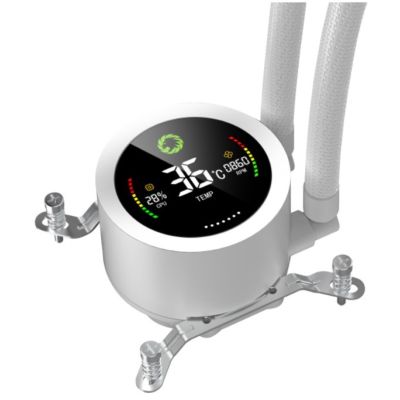7. GameMax ICEBURG 360 DIGITAL WH computer cooling system Processor All-in-one Liquid Cooler 12 cm White 1 pc.