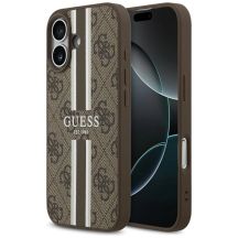Guess 4G Printed Stripes MagSafe case for iPhone 17 - brown