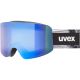 7. Uvex provoqe FM ski goggles for winter sports, black, men's, blue, spherical lens