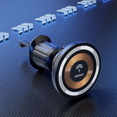 18. Magnetic holder with MagSafe inductive charger for cockpit/air vent 15W Dudao F12MAX+ - black