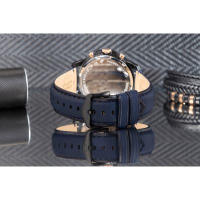7. FOSSIL Grant Leather Men's Watch FS5061 + BOX