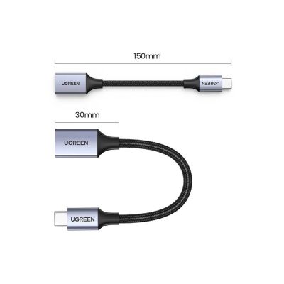 17. Ugreen OTG adapter cable USB-C (male) - USB-A (female) 5Gb/s 0.15m black (US378)