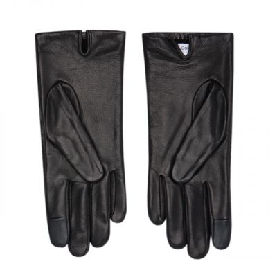 2. Calvin Klein Re-lock Debossed Leather Gloves W K60K609975