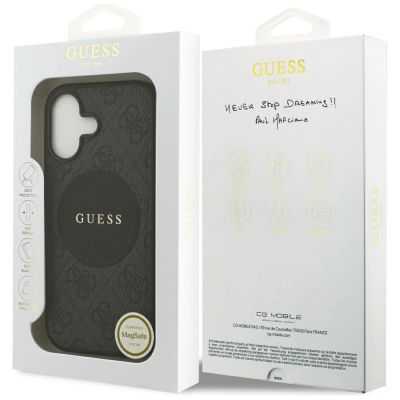 8. Guess 4G Circle Classic Logo MagSafe case for iPhone 17 - black