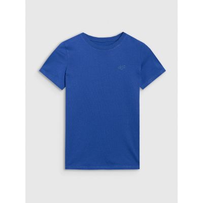 5. Boy's regular plain T-shirt 4F 4FJRAW25TTSHM3260-36S