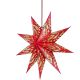 3. DECORATIVE HANGING PAPER STAR FSC 18x60CM RED 9 ARMS MICA