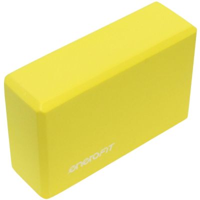 3. BLOCK CUBE FOR EXERCISE YOGA PILATES FITNESS YELLOW ENERO FIT