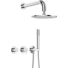 Concealed shower set with shower head - with horizontal tap