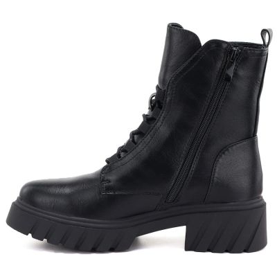 3. Women’s Black Block-Heel and Platform Ankle Boots Jezzi MR2502-9