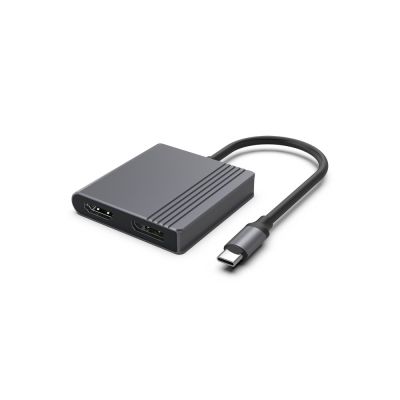 GEMBIRD USB-C TO HDMI + DP ADAPTER 4K 60HZ, BLACK