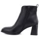 3. Women's black leather high-heeled ankle boots Vinceza 67057