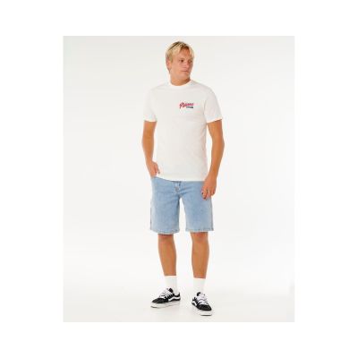 4. Men's T-shirt RIP CURL Desti Animals Tee white