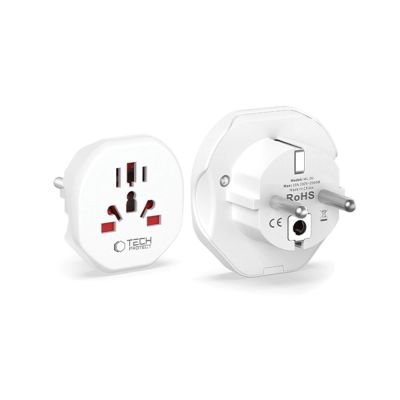 2. Tech-Protect Universal Travel Adapter to EU - white