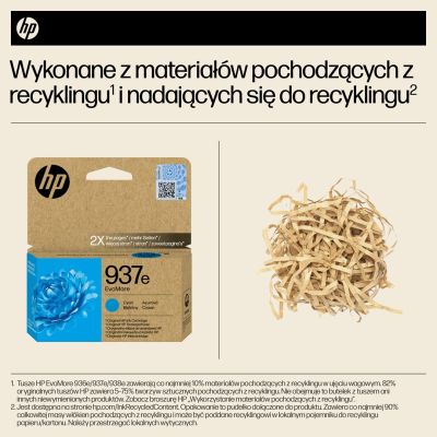 3. HP Original Cyan Ink 937e EvoMore