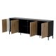 2. MERCI chest of drawers 200x40x74 black/artisan oak