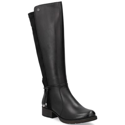 2. Women’s black leather officer-style boots, insulated Rieker Z9564-00