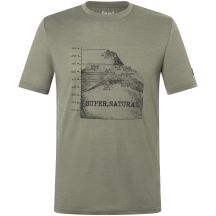 SUPER.NATURAL M 7 Peaks Tee Men's Short-Sleeve T-Shirt, Green