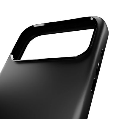 7. Puro Icon Mag Pro Liquid Silicone Case for iPhone 17 Pro, MagSafe Compatible, with Camera Protection and Aluminum Buttons - Black