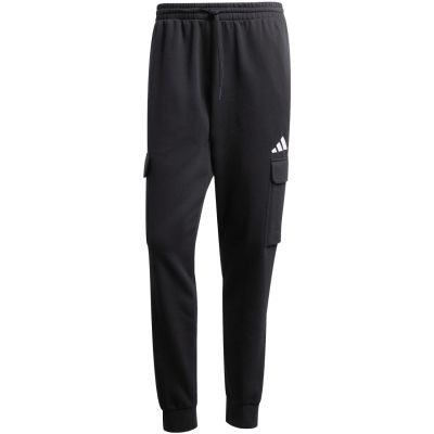 8. Men's adidas Essentials Feelcozy Fleece Cargo Pants Black JE3820