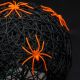 3. DECORATIVE BALL LAMP WITH SPIDER LED 15CM HALLOWEEN BLACK