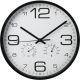 5. 30CM WALL CLOCK WITH THERMOMETER, BLACK