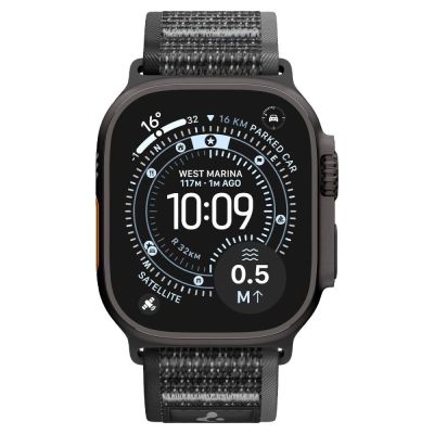 2. Spigen Athlex Air 2 Strap for Apple Watch 44/45/46/49mm - Black and Gray