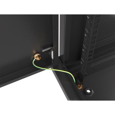 4. LANBERG WALL-HUNG RACK CABINET 19" 12U 600X450 METAL DOOR BLACK (FLAT PACK) WF01-6412-00B