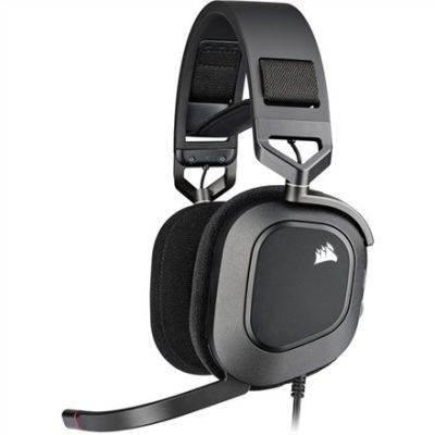 5. Corsair HS80 RGB USB Headset, Wired, Handheld, Gaming, Carbon