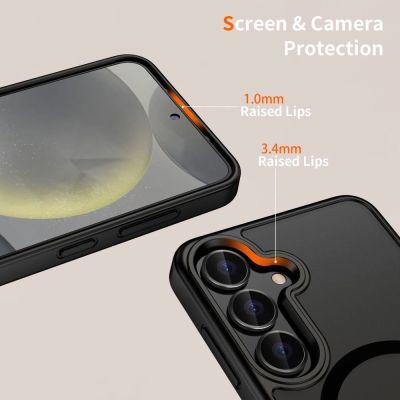 3. Tech-Protect MagMat MagSafe Case for Xiaomi Poco F7 5G - Black and Transparent