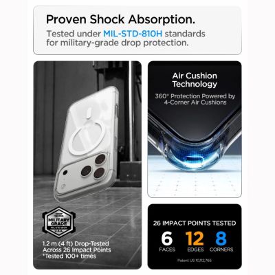 10. Spigen Liquid Crystal MagSafe Case for iPhone 18 Pro / 17 Pro - Clear and White