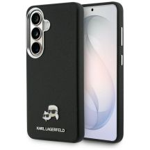 Karl Lagerfeld Saffiano KC Metal Logo MagSafe Case for Samsung Galaxy S26 Black