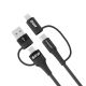 2. Wozinsky WNBAA 4in1 cable 2x USB-C 1x USB-A 1x Lightning 60W 1 m - black