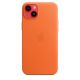4. Apple Leather Case with MagSafe Orange, for iPhone 14 Plus