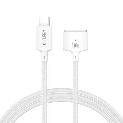 9. Tech-Protect MMC01 Ultraboost USB-C / USB-C MagSafe 3 140W 200cm Cable for MacBook - White