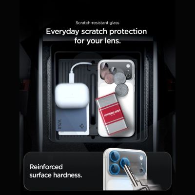 9. Spigen Optik Pro XL Glas.tR EZ Fit Tempered Glass Camera Screen Protector for iPhone 18 Pro Max - Dark Gray
