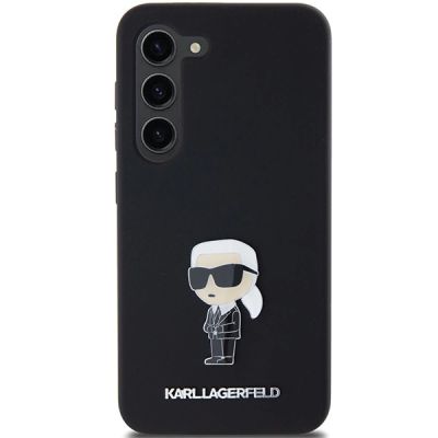 3. Karl Lagerfeld Silicone Ikonik Metal Pin case for Samsung Galaxy S23 - black