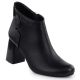 8. Elegant black leather ankle boots with a block heel, Jezzi OLI21-2